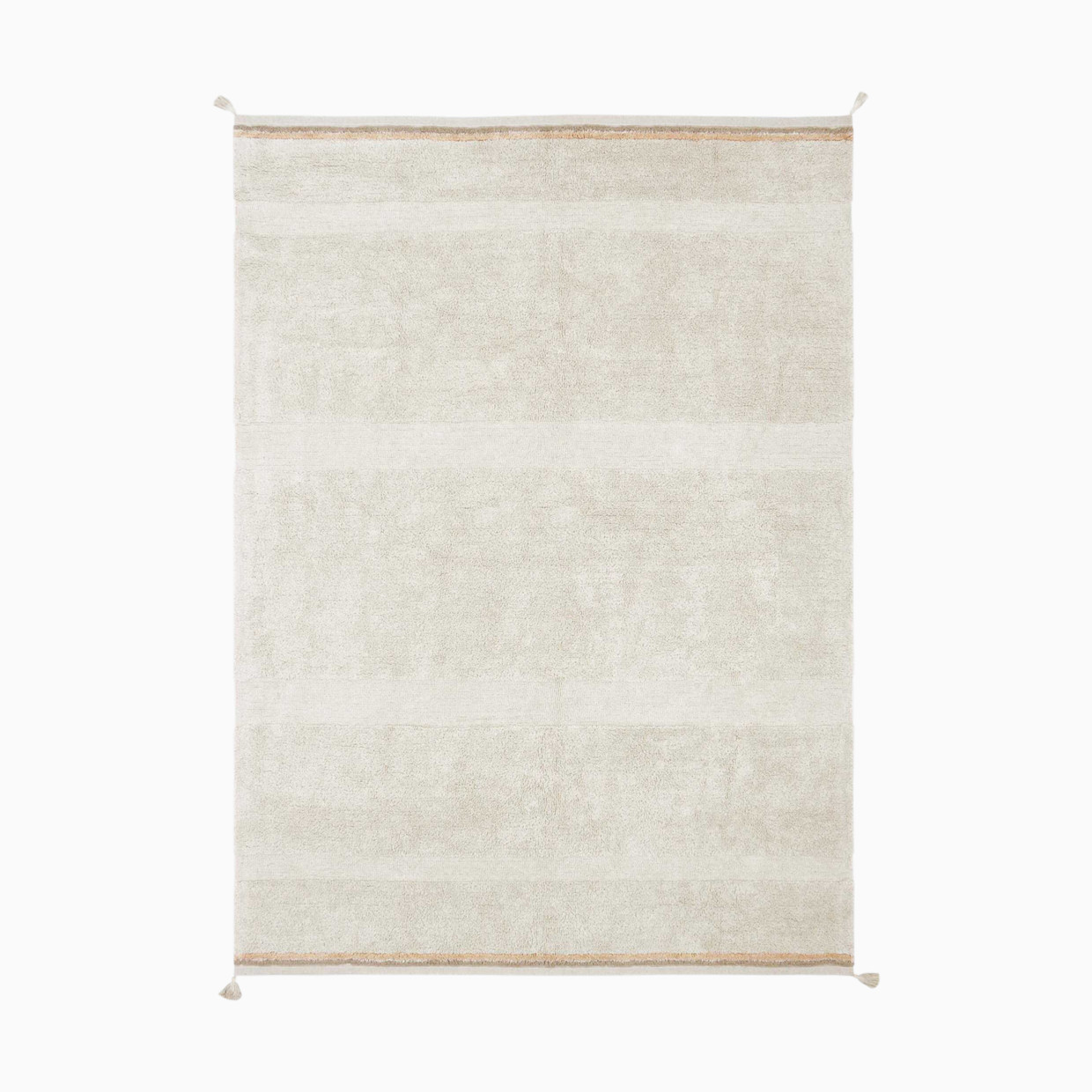 Lorena Canals Bloom Washable Rug - Natural, 6' 7" X 9' 10'.