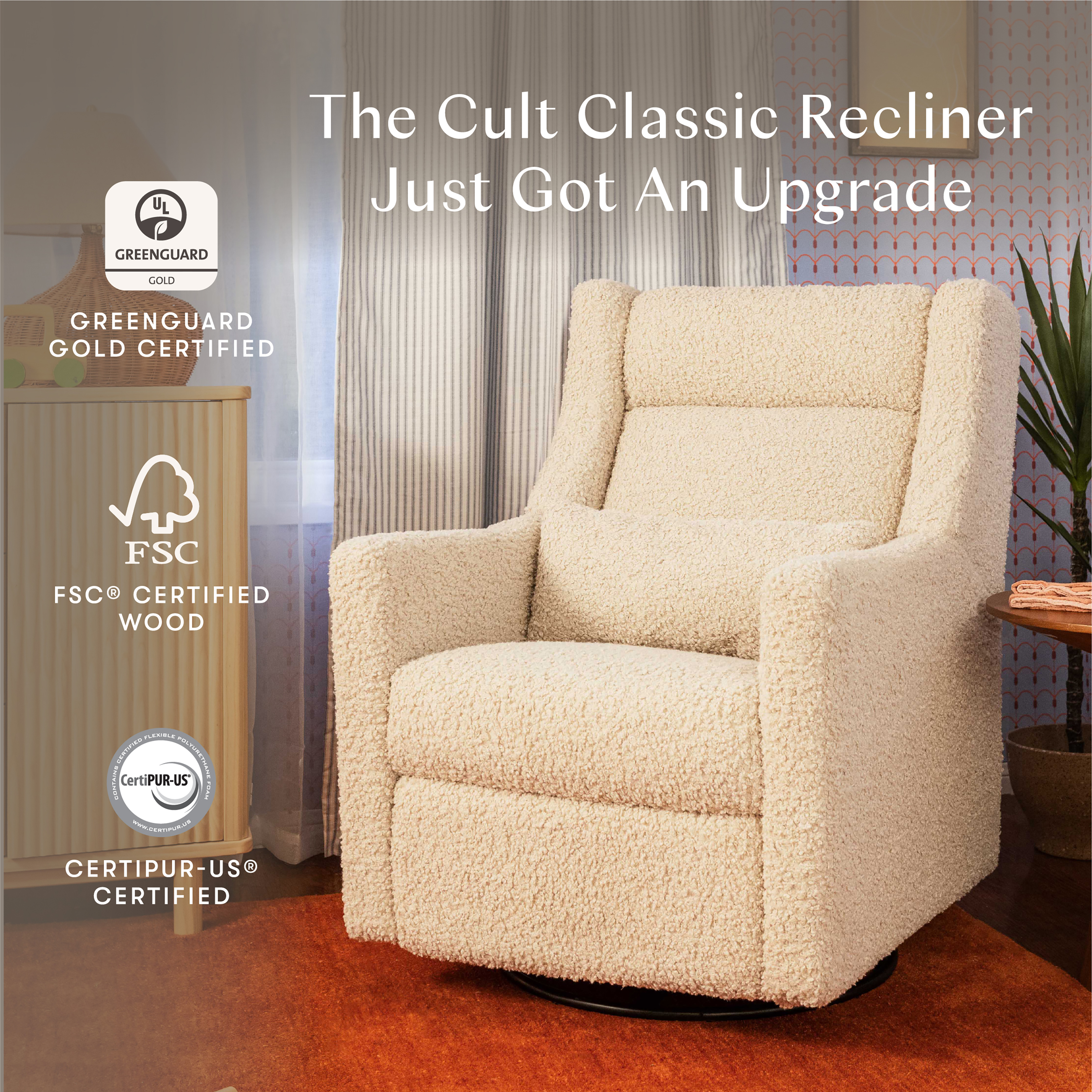 babyletto Kiwi Plus Power Recliner and Swivel Glider.