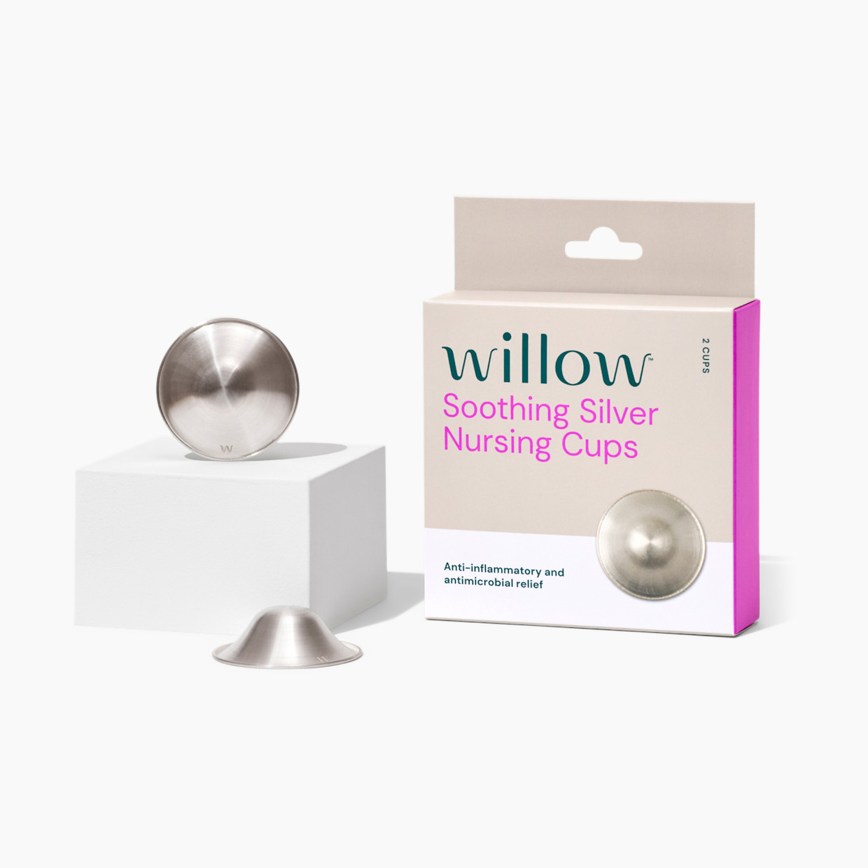 Willow Soothing Silver Nursing Cups (2 Pack).