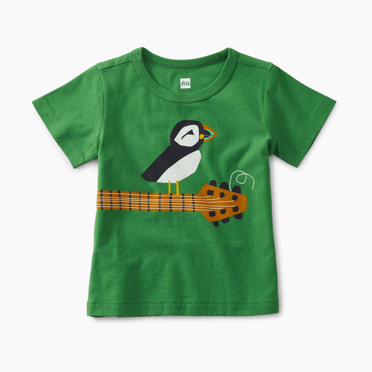 Tea Collection Puffin Graphic Tee - Gingko, 6-9 Months.