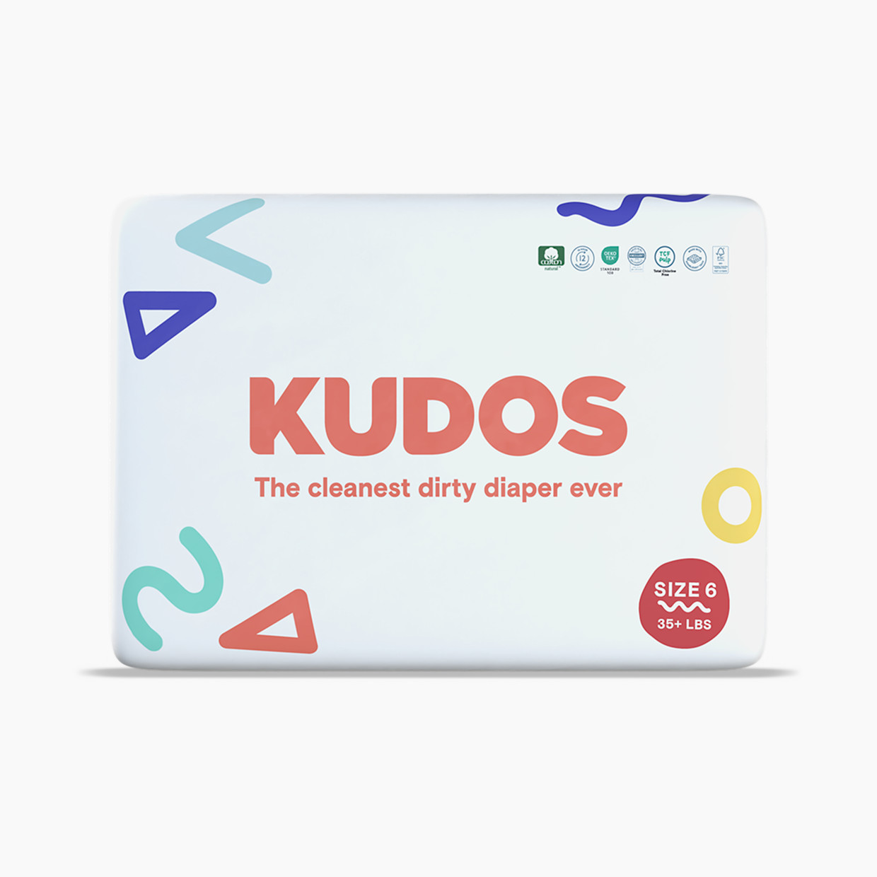 Kudos Diapers, Monthly Supply - Size 6, 120 Count.