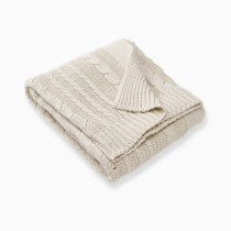 Burt's Bees Baby Infant Blanket, Cable Knit, Made with 100% Soft Breathable Organic Cotton, Nursing Blankets, Machine Wash Baby Newborn Essentials, Size 30 x 40 Inch
