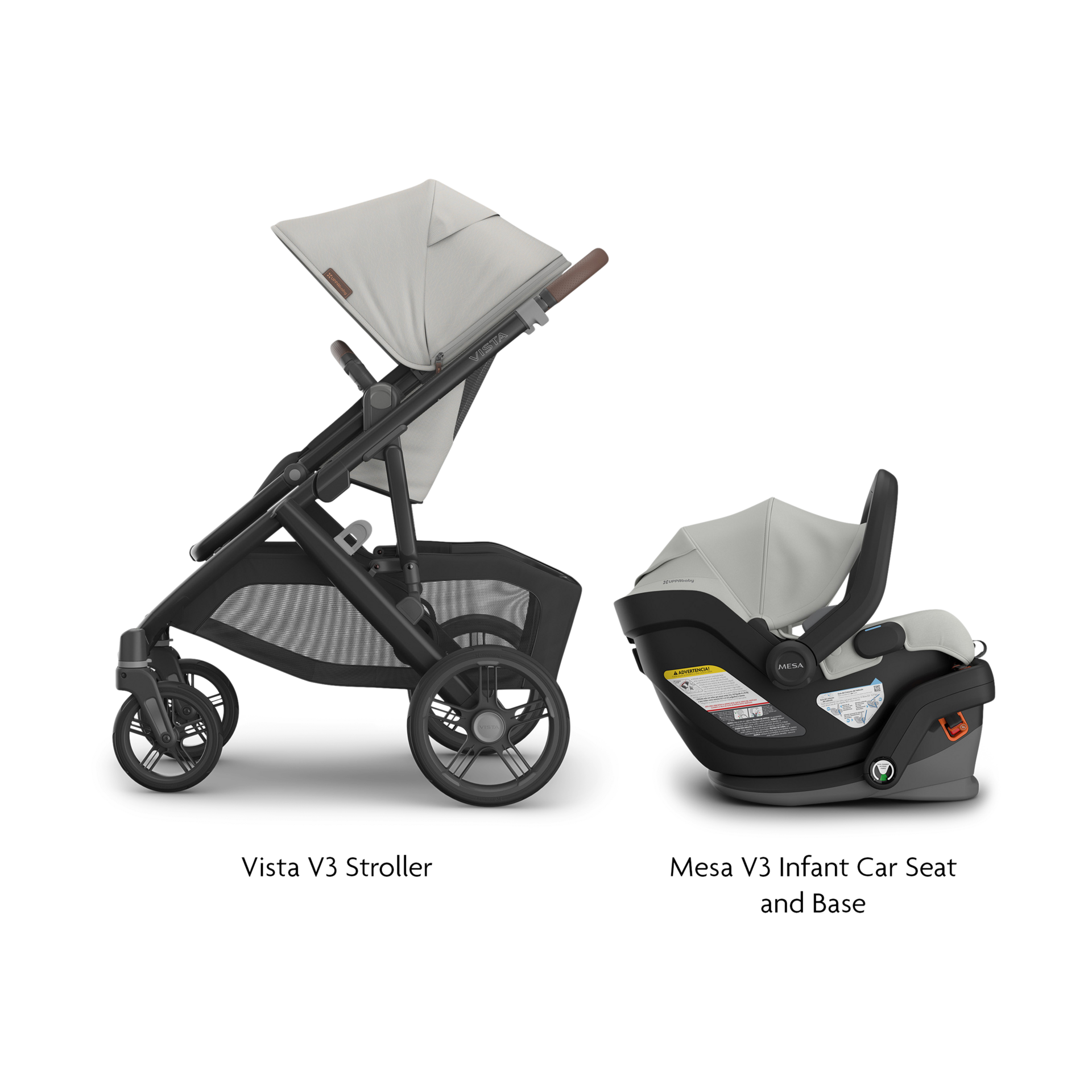 UPPAbaby Vista V3 Stroller & Mesa V3 Infant Car Seat Travel System - Savannah.