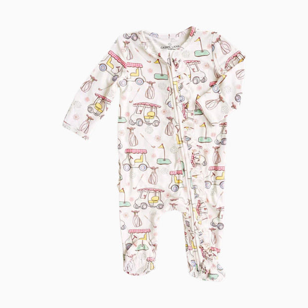 Caden Lane Ruffle Zipper Footie.