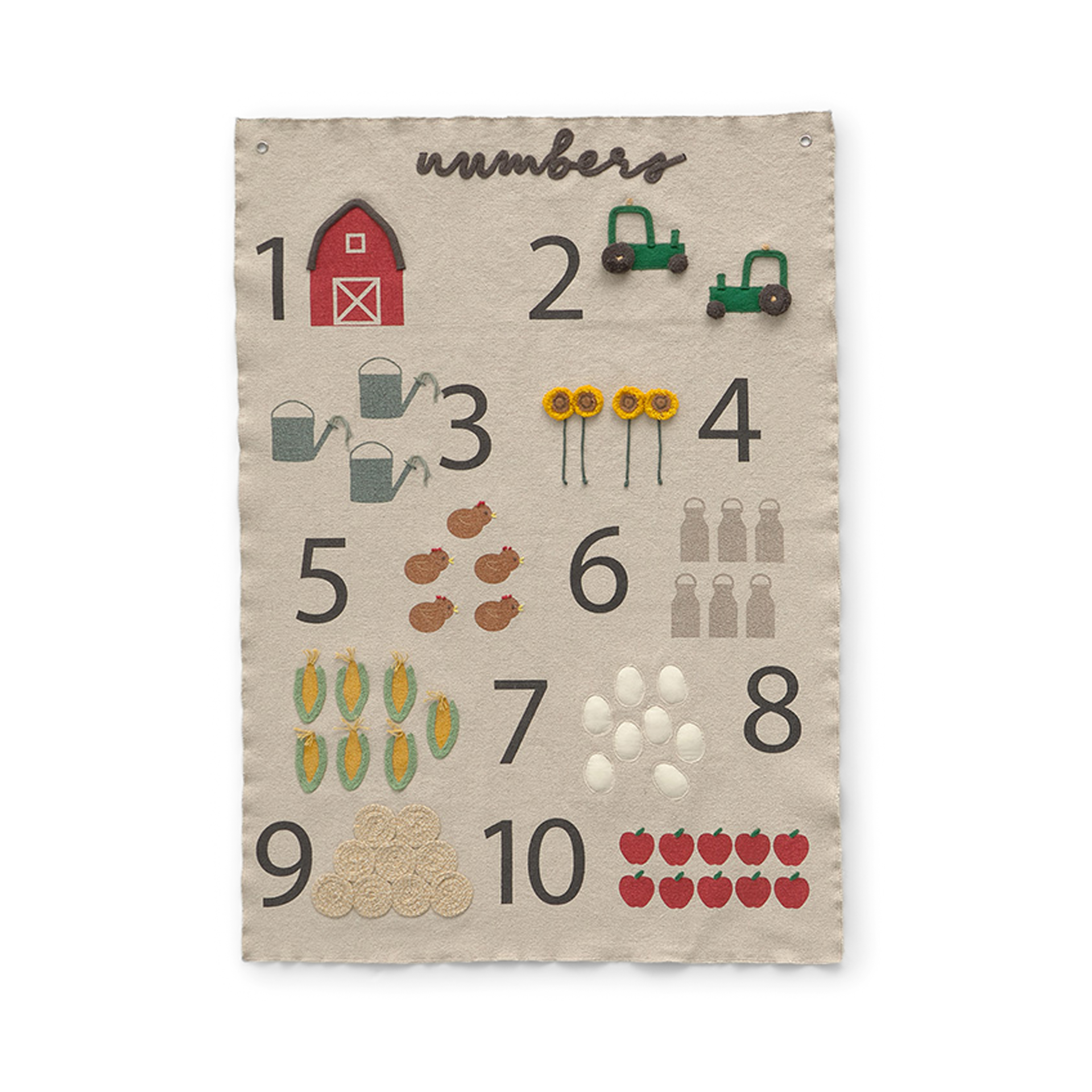 Lorena Canals Farm Numbers Wall Hanger.