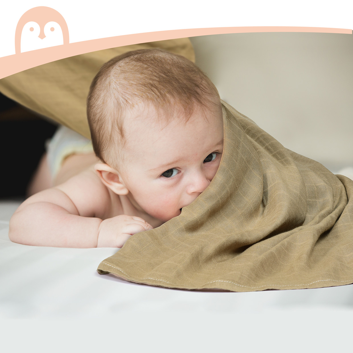 Momcozy Muslin Swaddle Blanket (4 Pack) - Warm Amber.