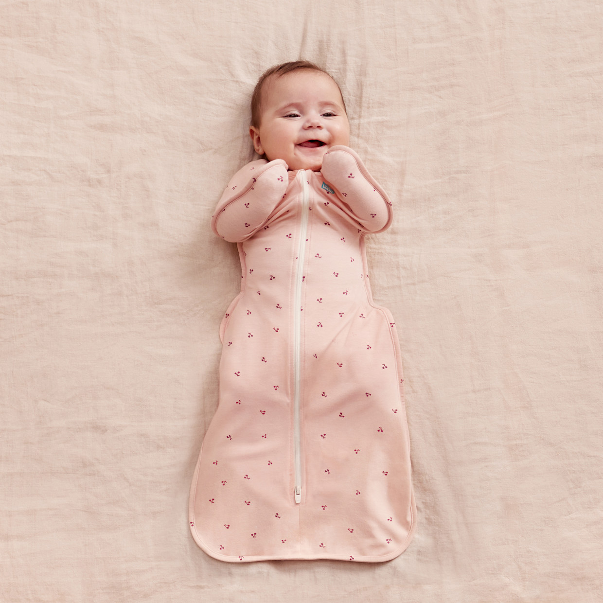 Love to Dream Swaddle Up Bamboo Viscose 1.0 TOG - Cherries Blush, Newborn.