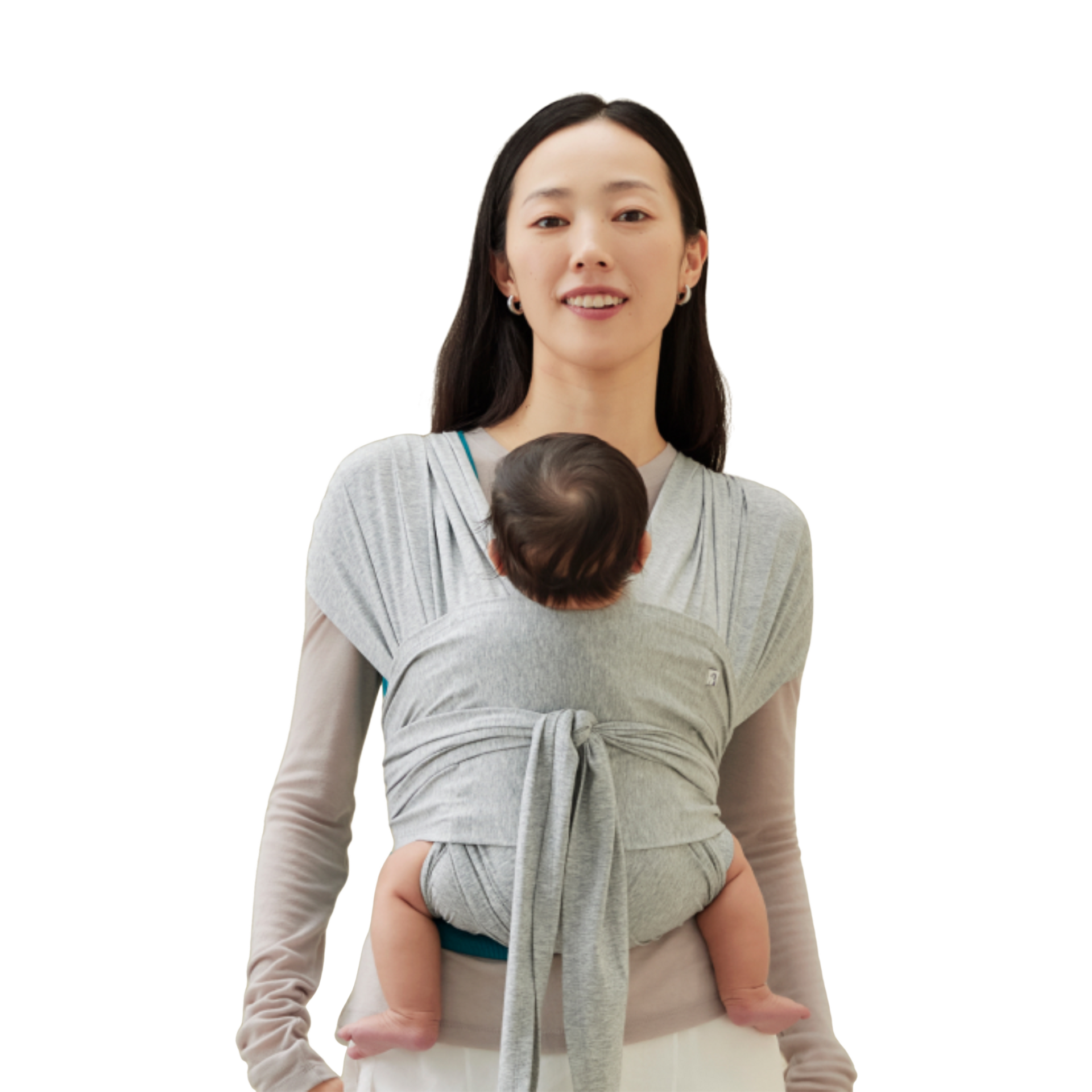 Konny Baby Wrap Carrier Flex SoftBreeze - Melange Grey, XS-XL.