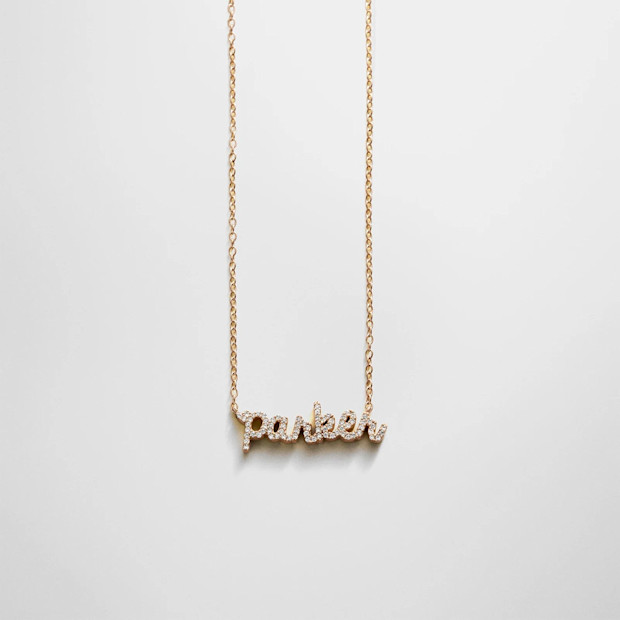 Baublebar 14K Gold Custom Nameplate Necklace - Mini Script.