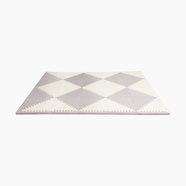Skip Hop Geo Playspot Foam Floor Tiles - Grey/Cream.