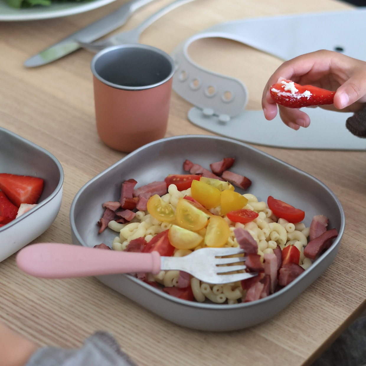 Beaba Stainless Steel Meal Set - Terracotta.