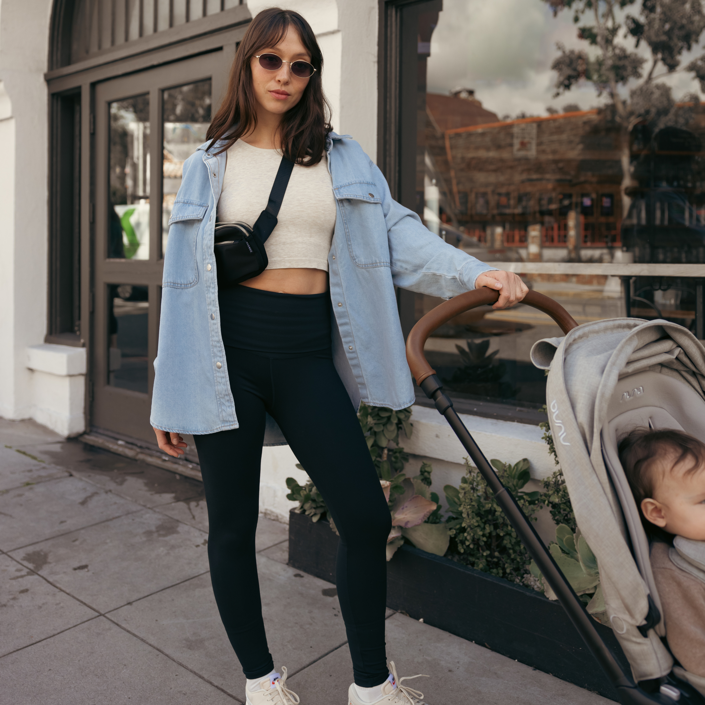 Kindred Bravely Sublime Bamboo Maternity & Nursing Longline Bra Top - Oatmeal Heather, X-Large.