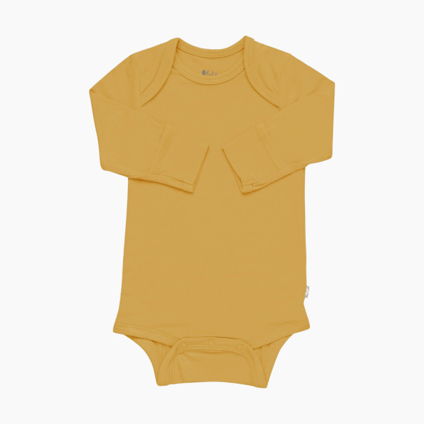 Kyte Baby Long Sleeve Bodysuit - Marigold, 0-3 Months.