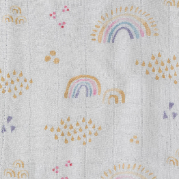 Little Unicorn Deluxe Muslin Original Quilt - Rainbows & Raindrops.