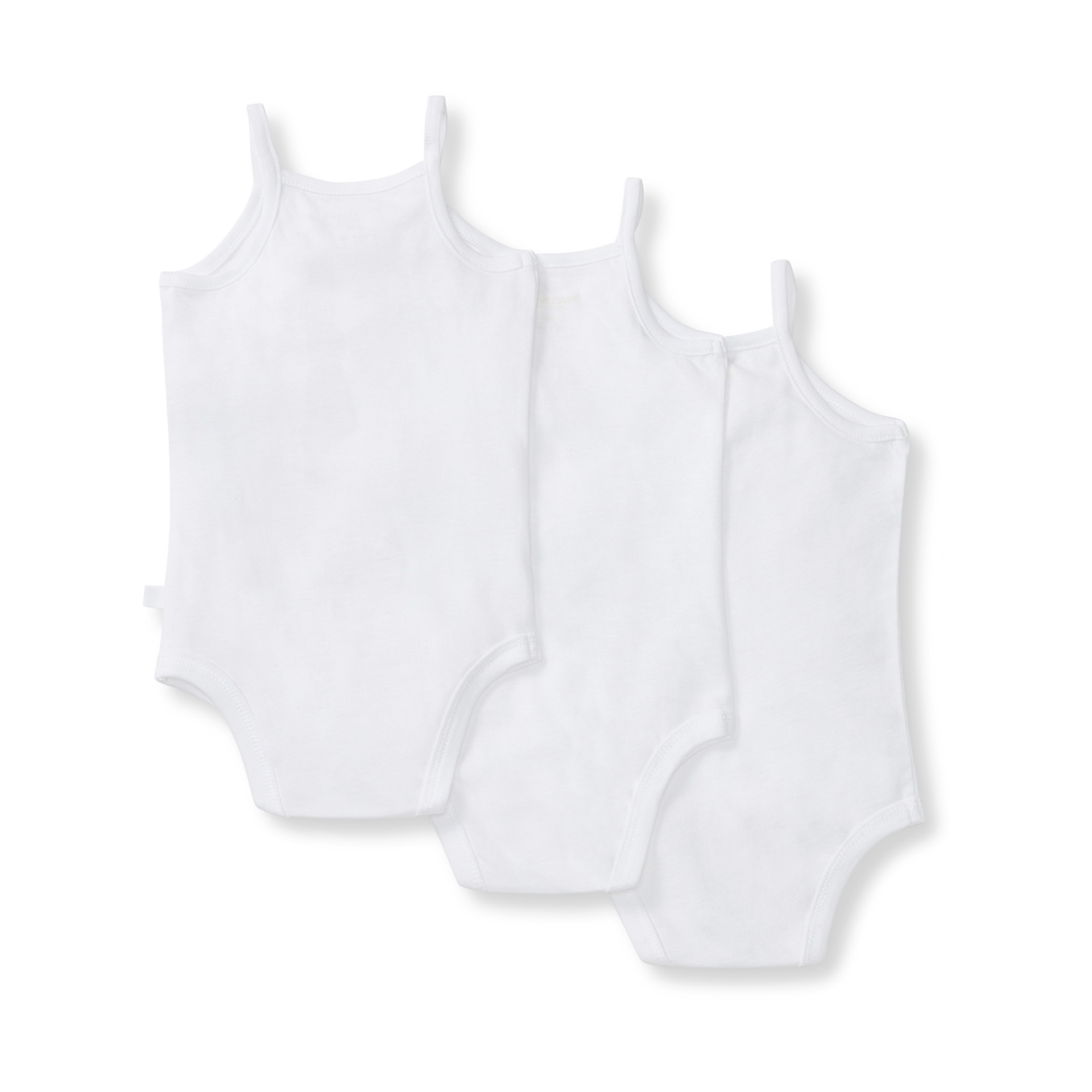 Burt's Bees Baby Organic Cotton Set of 3 Solid Camisole Bodsuits.