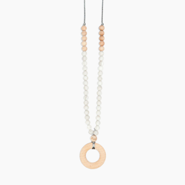 Bella Tunno Teething Necklace - Melbourne Marble Grey--Discontinued.