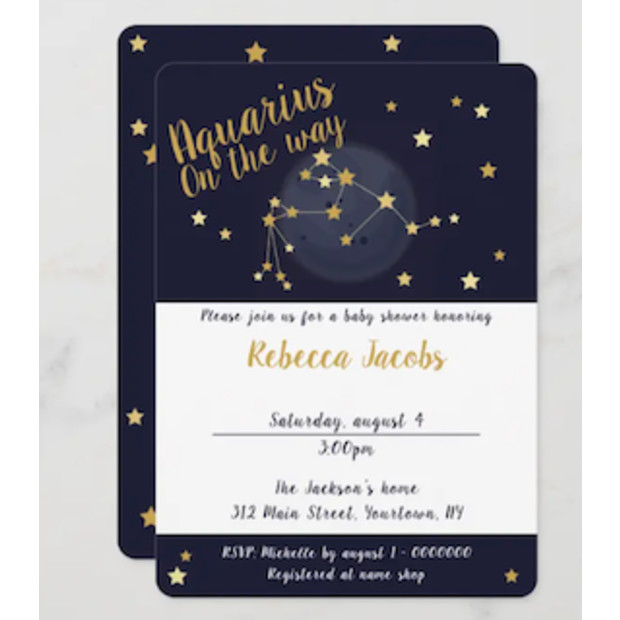 Zodiac Invitations.