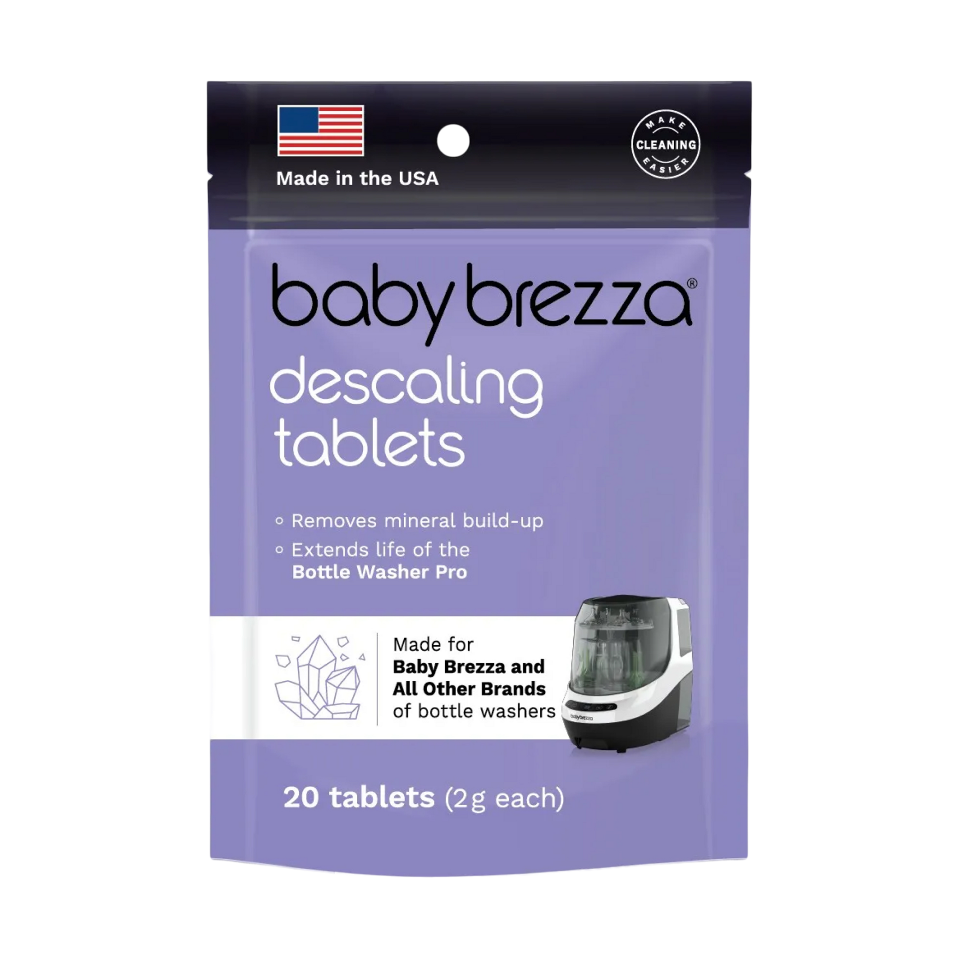 Baby Brezza Descaler Tablets for use with Bottle Washer Pro.