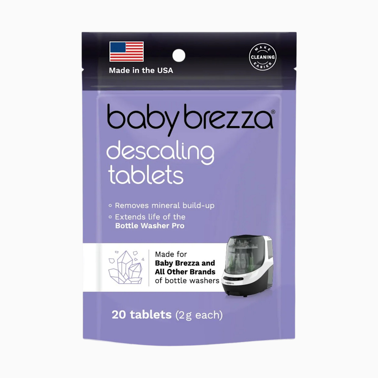 Baby Brezza Descaler Tablets for use with Bottle Washer Pro.
