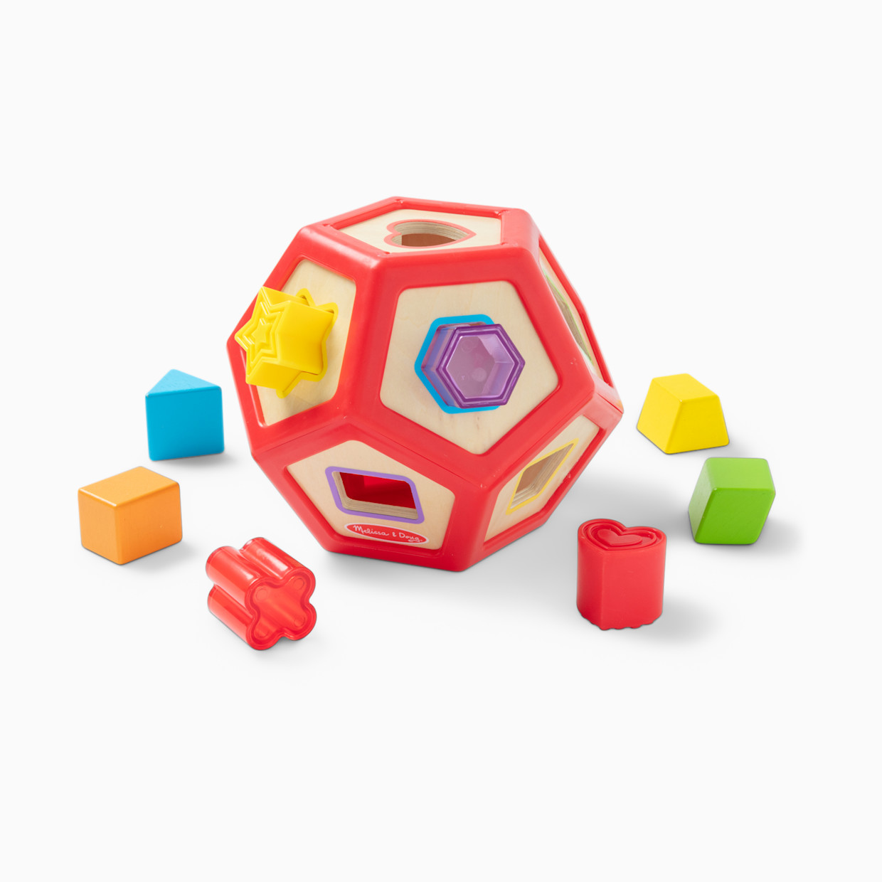 Melissa & Doug Mixed Material Shape Sorting Ball.