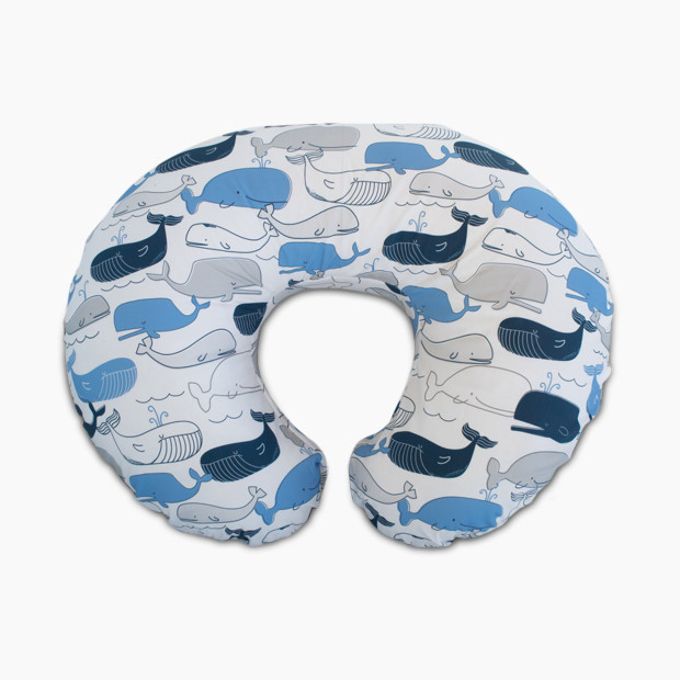 Boppy Original Support Nursing Pillow - Big Whales Blue/Grey.