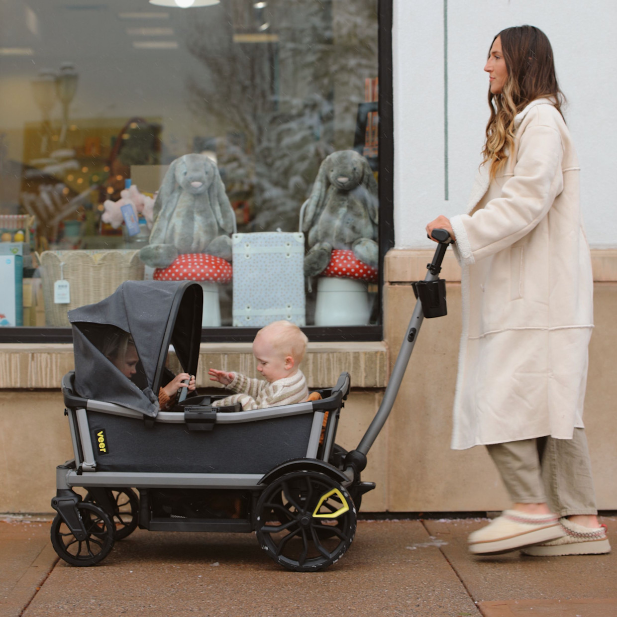 Veer Cruiser Wagon Retractable Canopy XL - Blue Beryl.