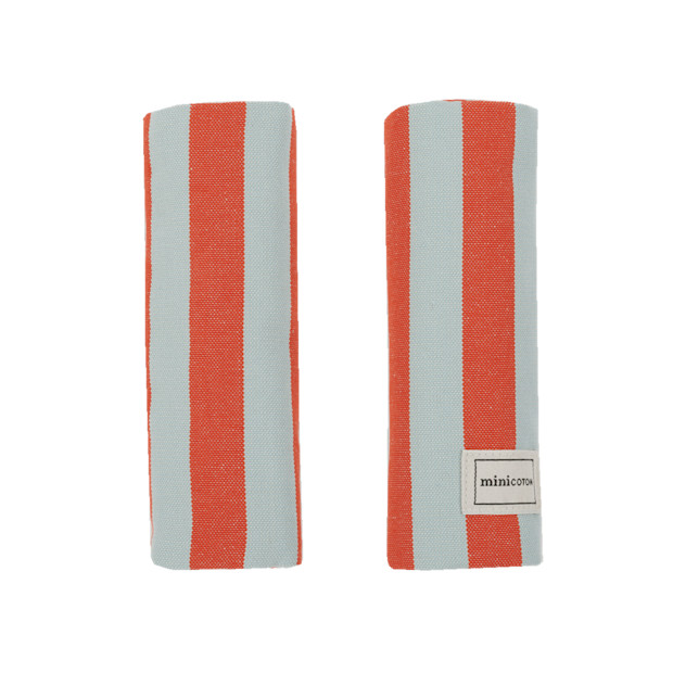minicoton Strap Protector Coral + Aqua.