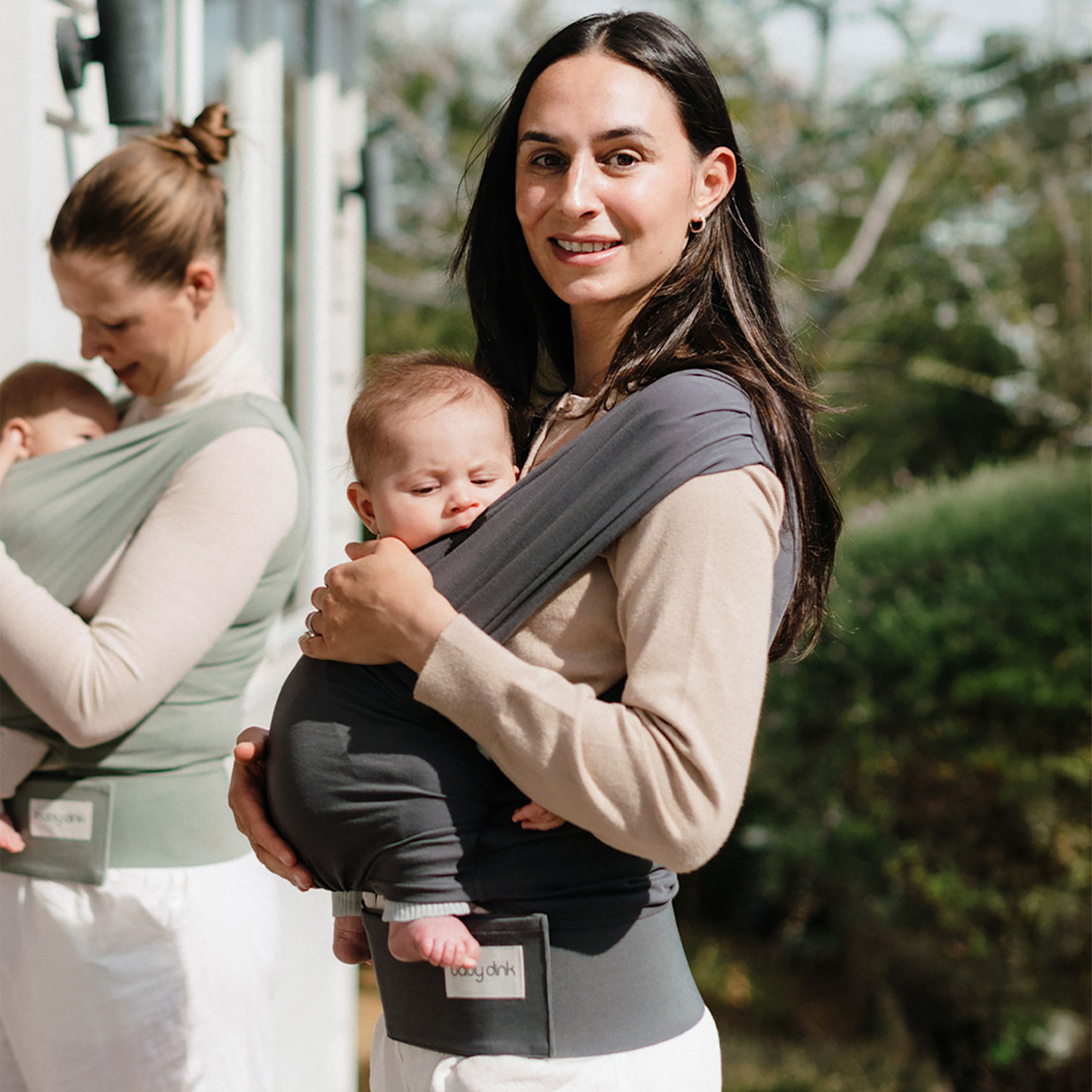 BabyDink T-Shirt Newborn Wrap Carrier - Slate, XL.