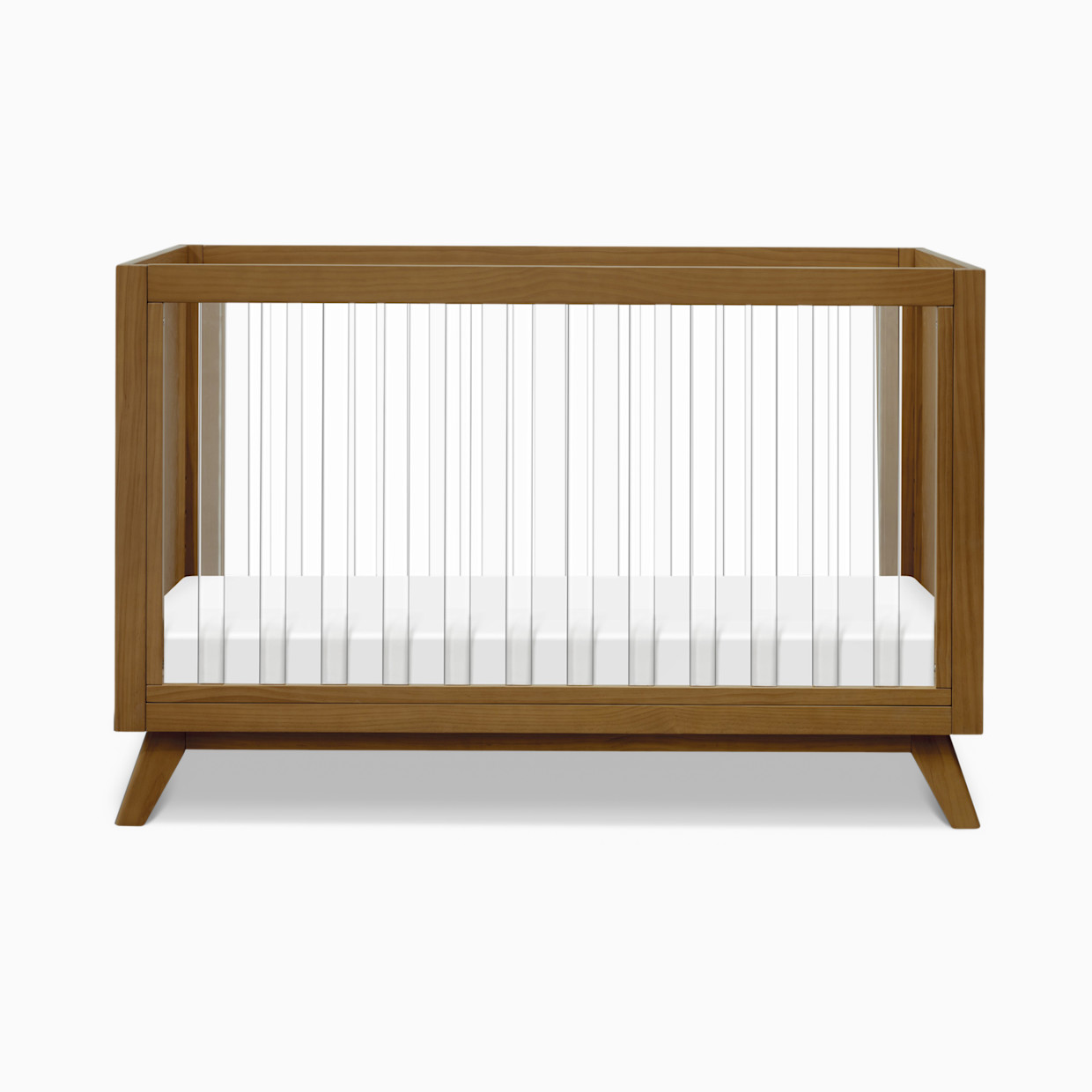 daVinci Acrylic Otto 3-in-1 Convertible Crib - Walnut/Acrylic.