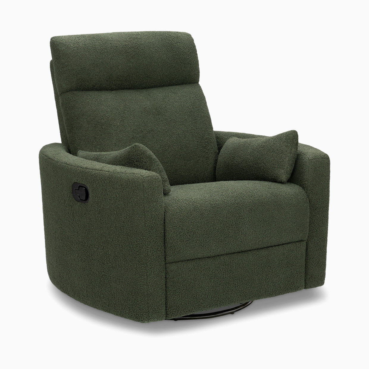 daVinci Atlas Manual Swivel Recliner - Cozy Olive Boucle.