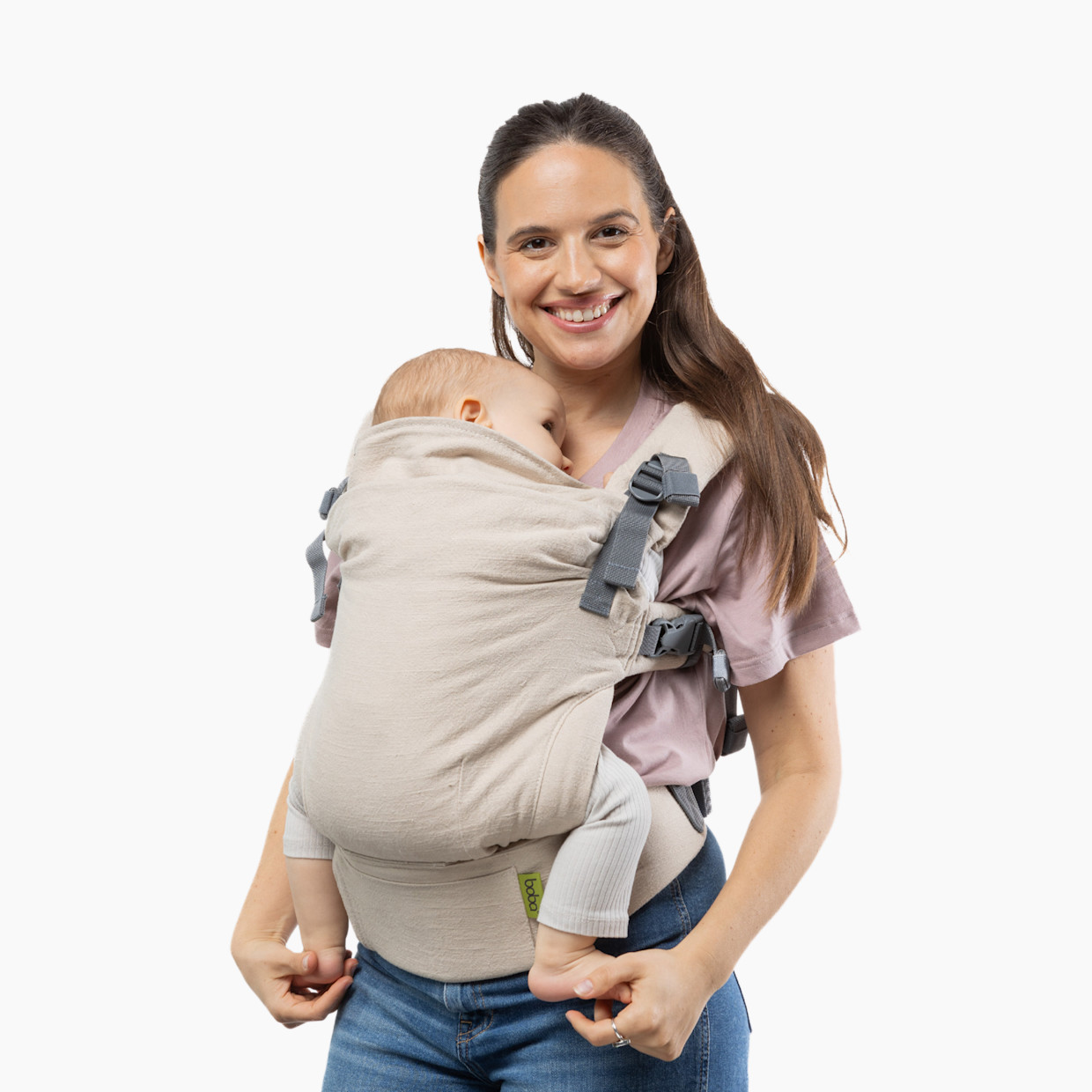 Boba X Soft Structured Baby Carrier - Pampas Beige Linen.