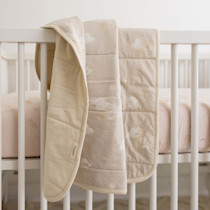 Burt's Bees Baby Reversible Blanket, Nursery, Stroller & Tummy-Time Organic Jersey Cotton Quilted Infant & Toddler Bedding