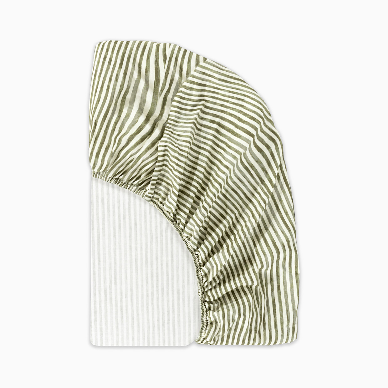 babyletto Organic Brushed Cotton Crib Sheet - Juniper Stripe.