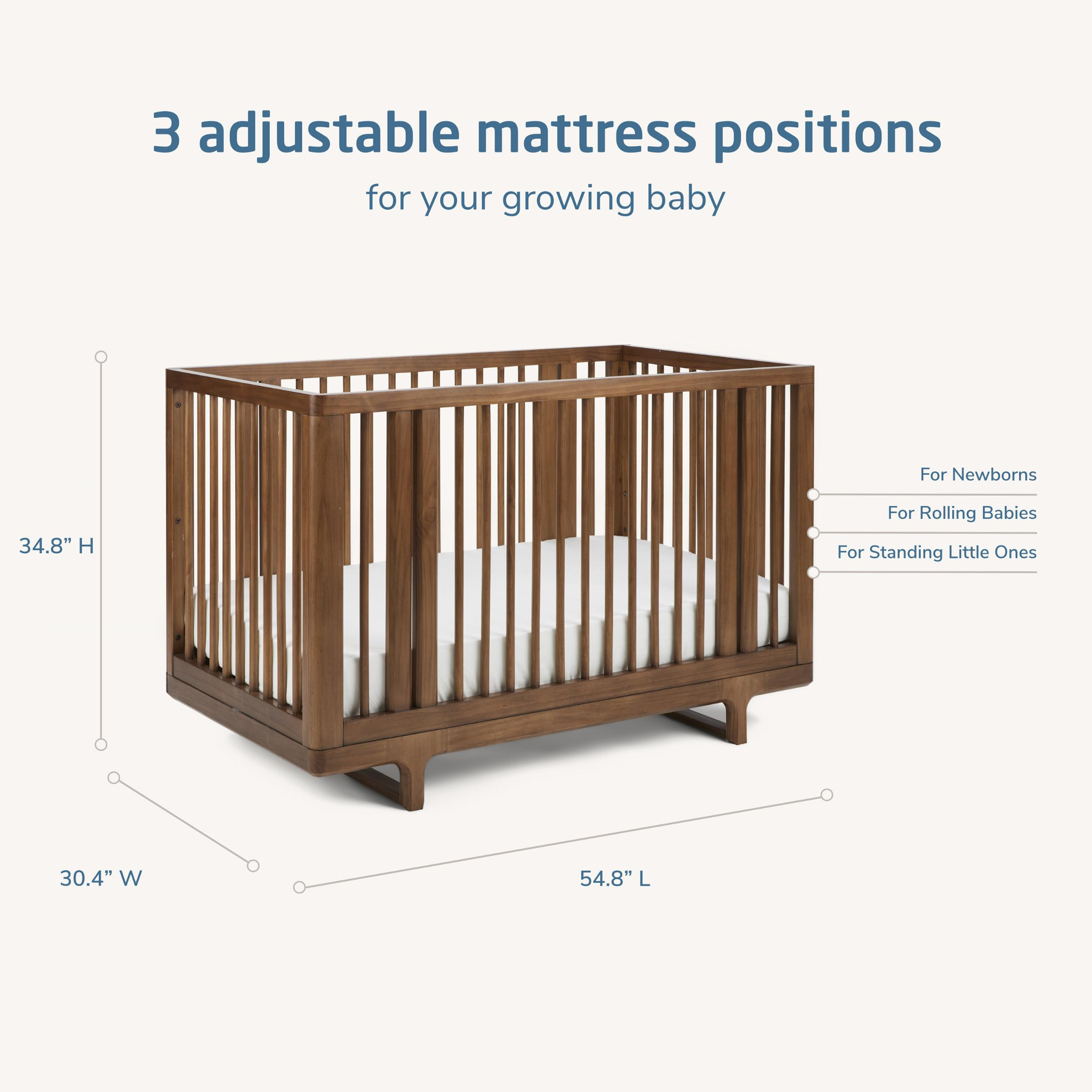 Maxi-Cosi Embraced Forms Crib - Chestnut Stain.