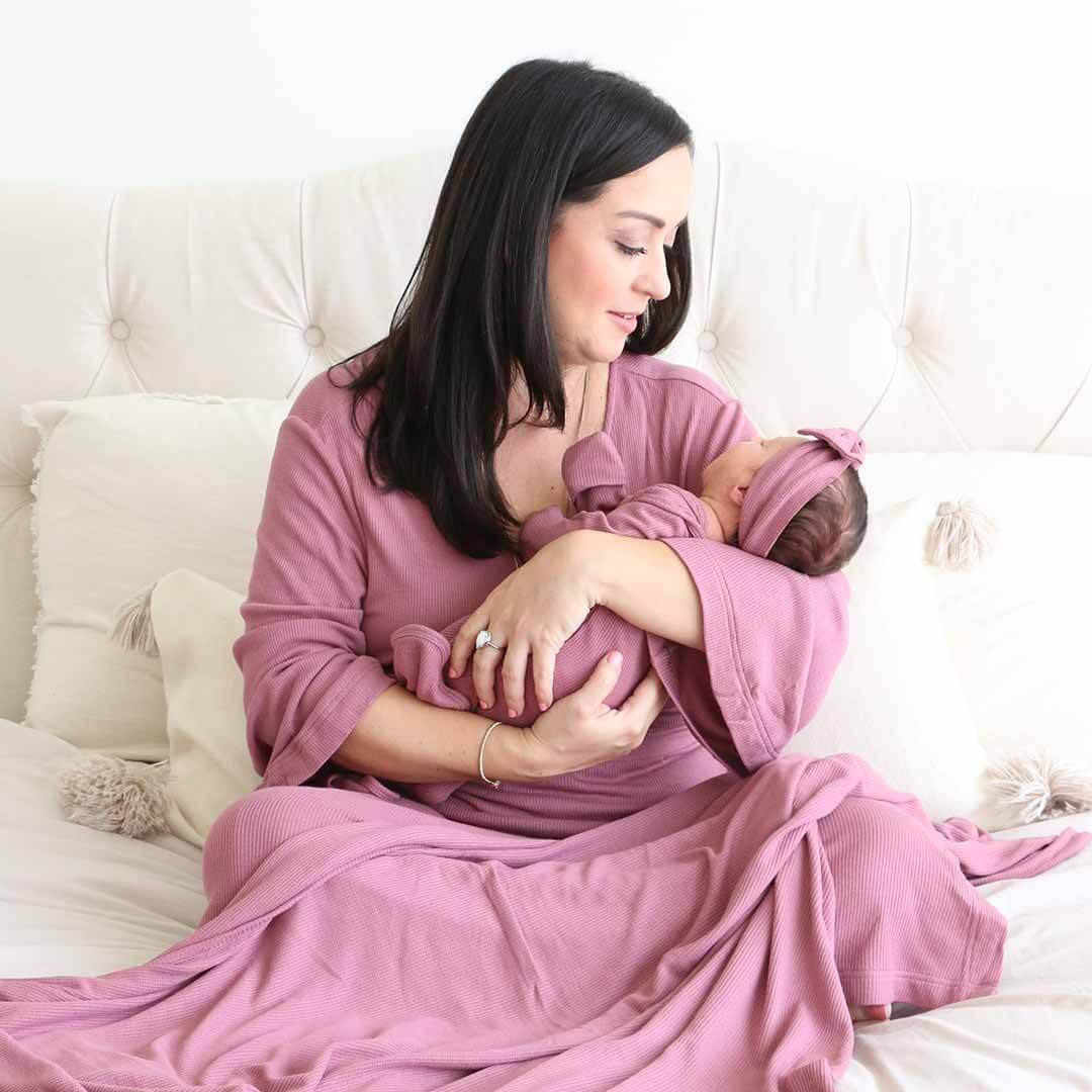 Caden Lane Bamboo Knit Maternity Robe.