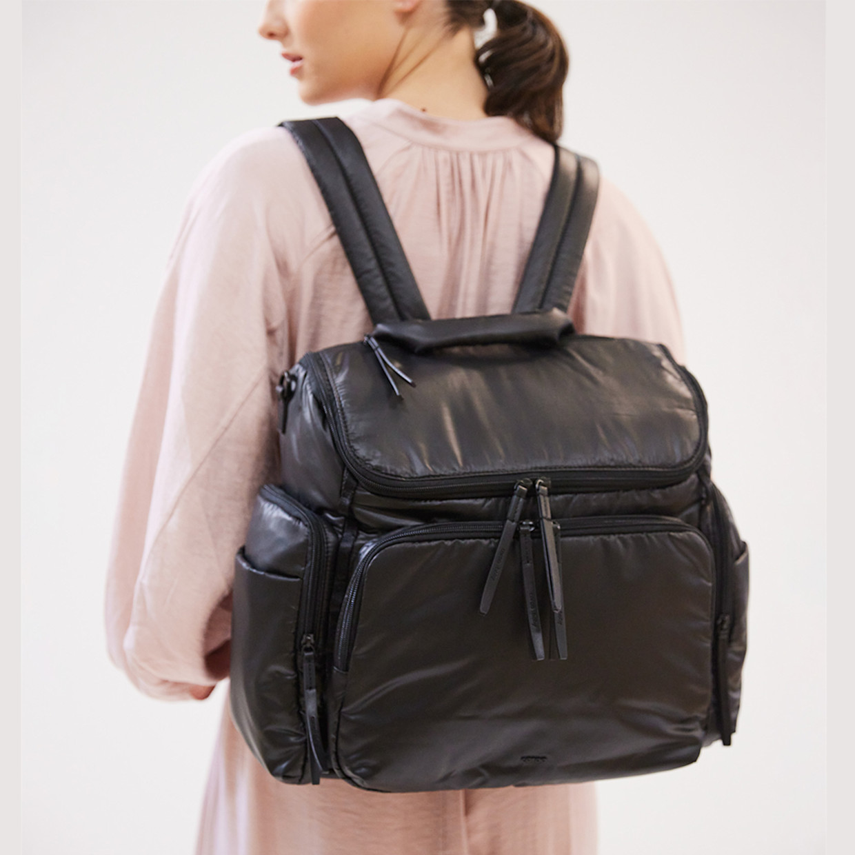 Caraa Baby Bag Nylon - Black, Medium.