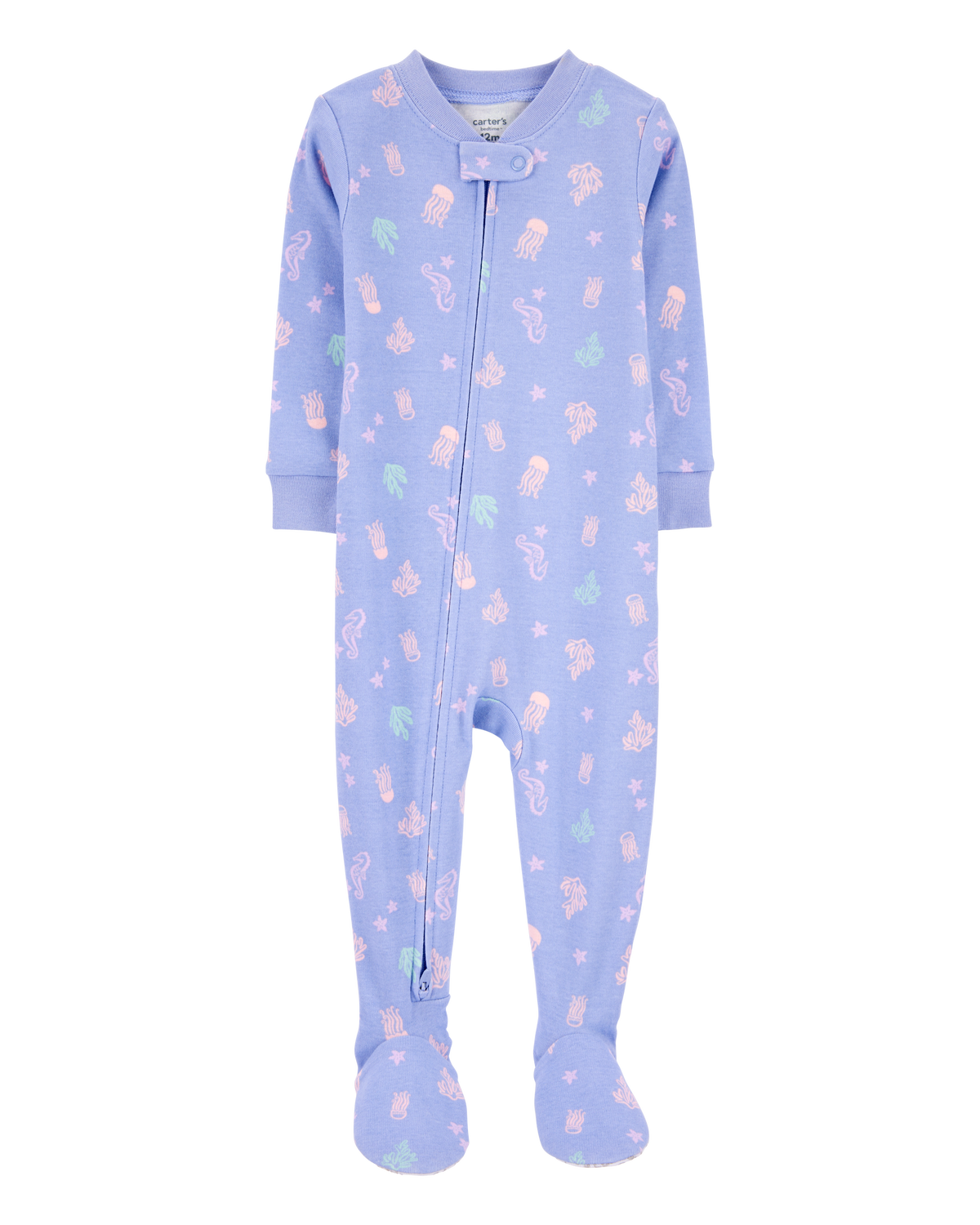 Carter's Toddler Girl 1-Piece Jellyfish 100% Snug Fit Cotton Footie Pajamas.