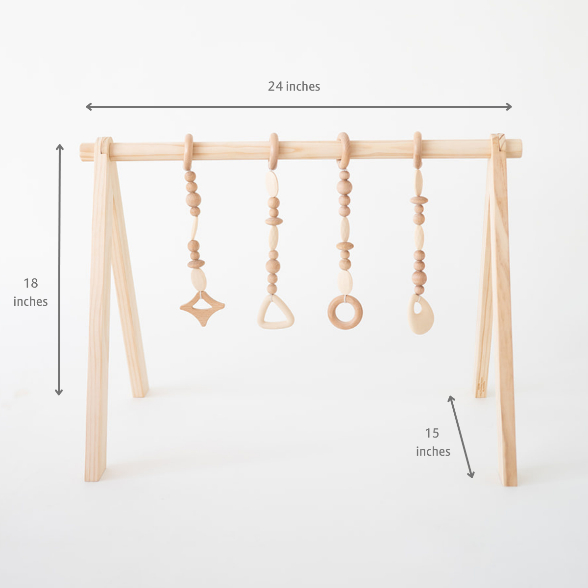 Poppyseed Play Wooden Baby Gym - Natural.