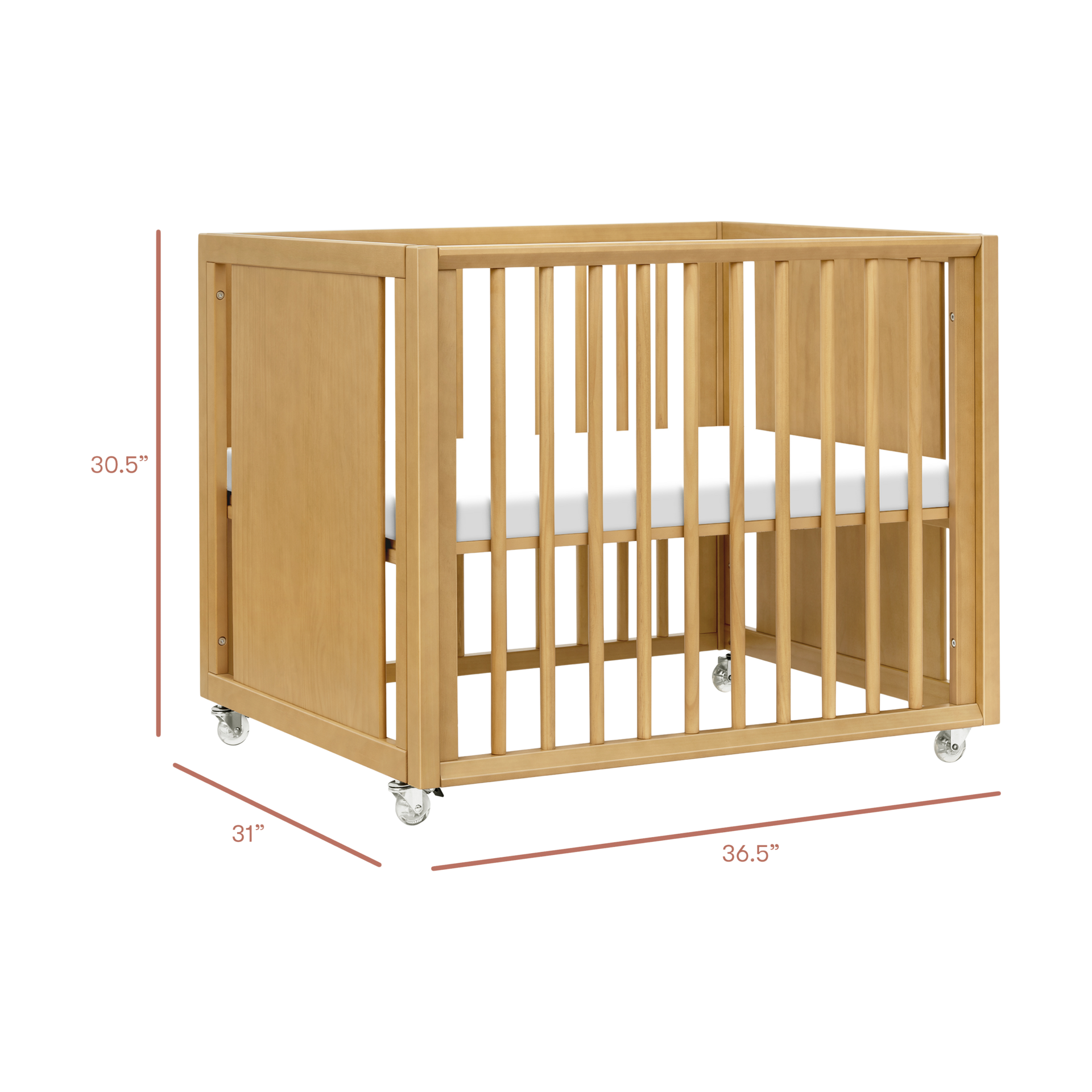 babyletto Palma All-Stages Midi Crib Conversion Kit - Honey.