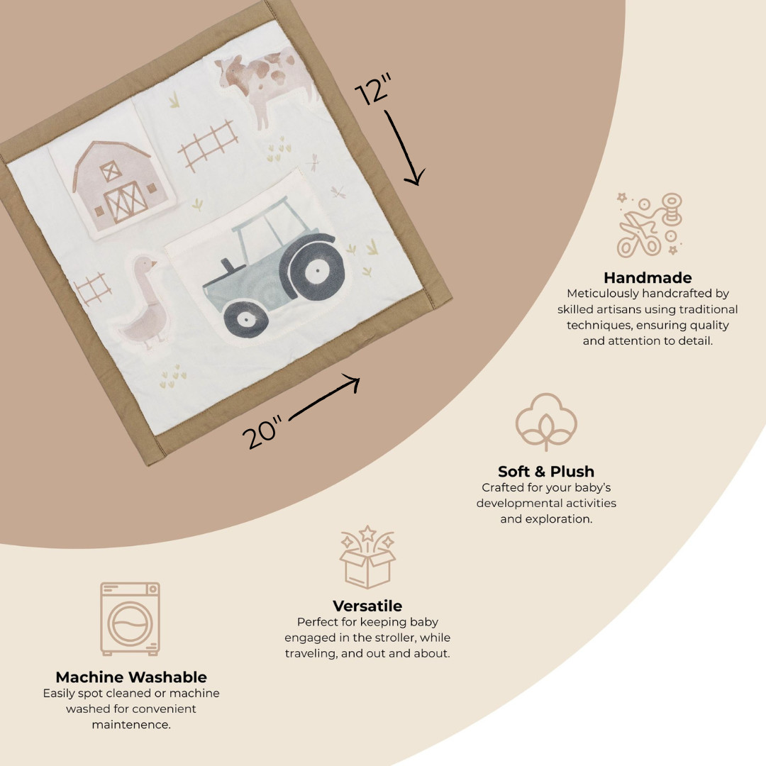 Crane Baby Activity Travel Play Mat - Charlie Farmhouse.