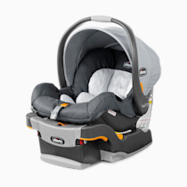 Chicco KeyFit 30 ClearTex Infant Car Seat and Base, Rear-Facing Seat for Infants 4-30 lbs., Includes Infant Head and Body Support, Compatible with Chicco Strollers, Baby Travel Gear, Slate/Grey