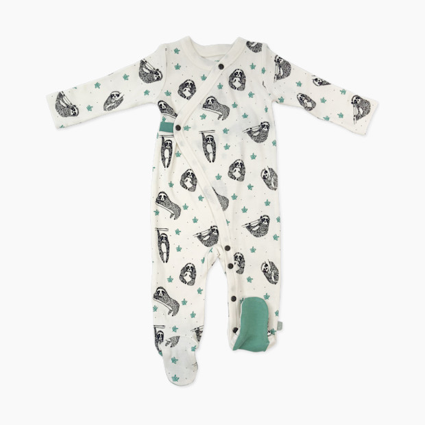 Finn + Emma Organic Cotton Footie - Sloths, 0-3 Months.