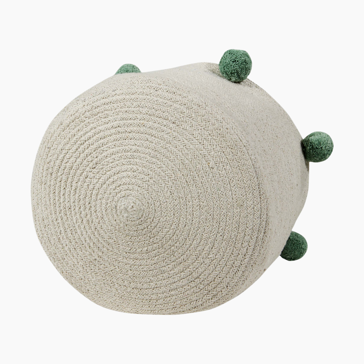 Lorena Canals Cotton Bubbly Basket - Natural/Green.