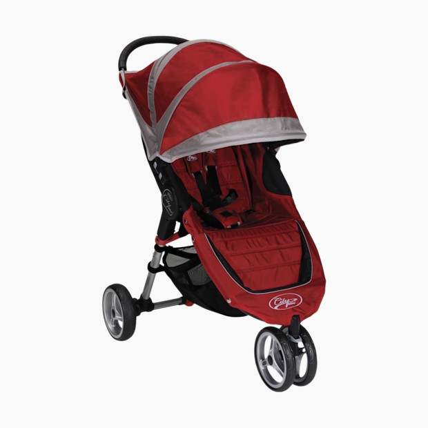 Baby Jogger City Mini Single Stroller - Crimson/Grey.