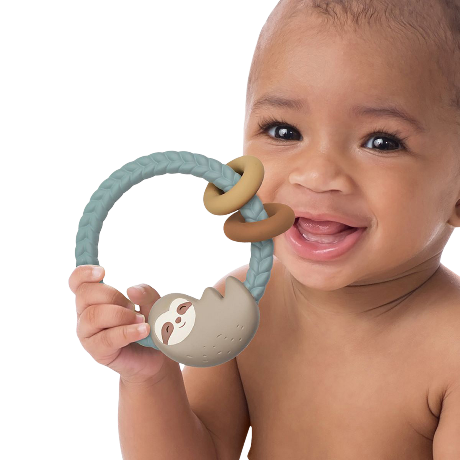 Itzy Ritzy Silicone Teether with Rattle Sloth Babylist Shop