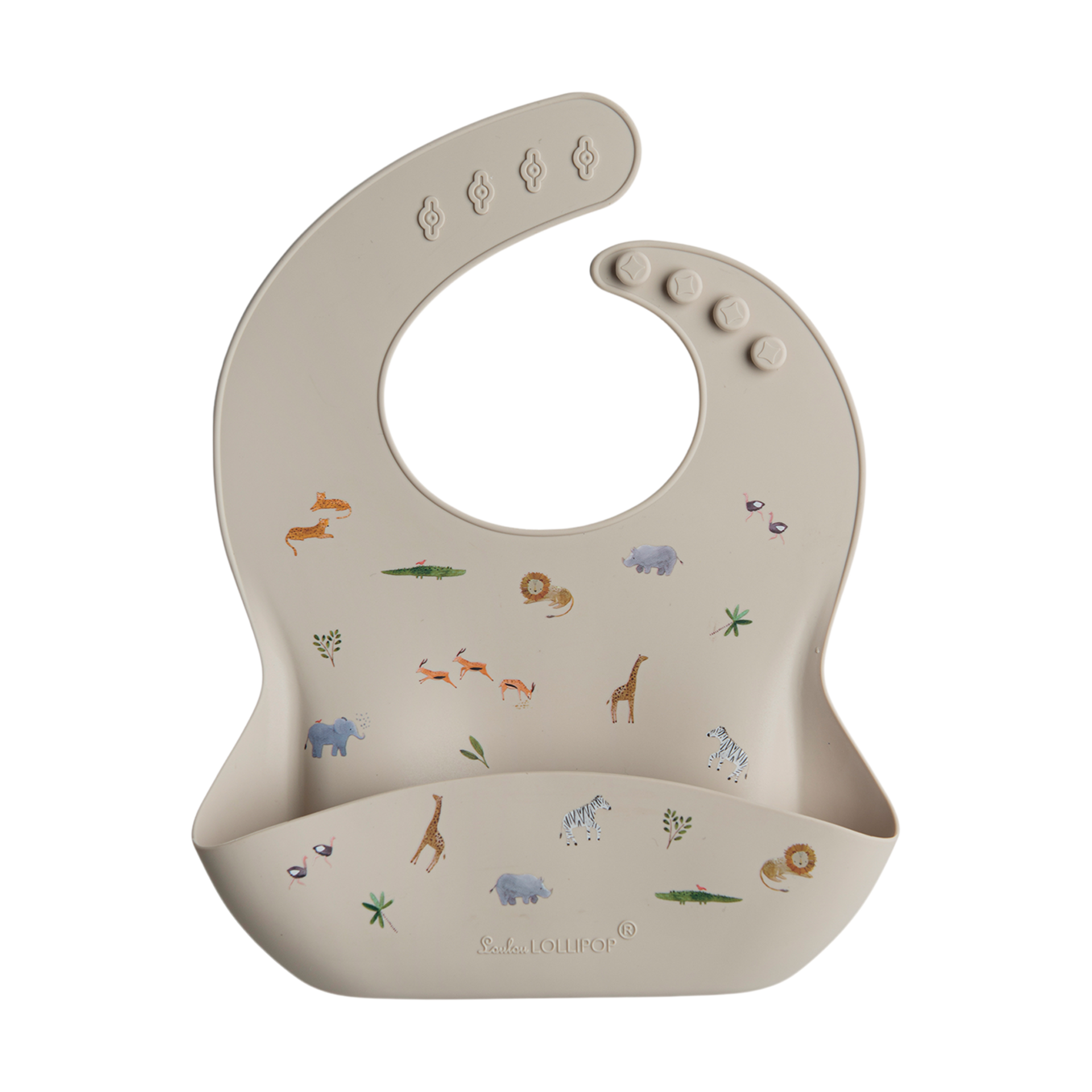Loulou Lollipop Printed Silicone Bib.
