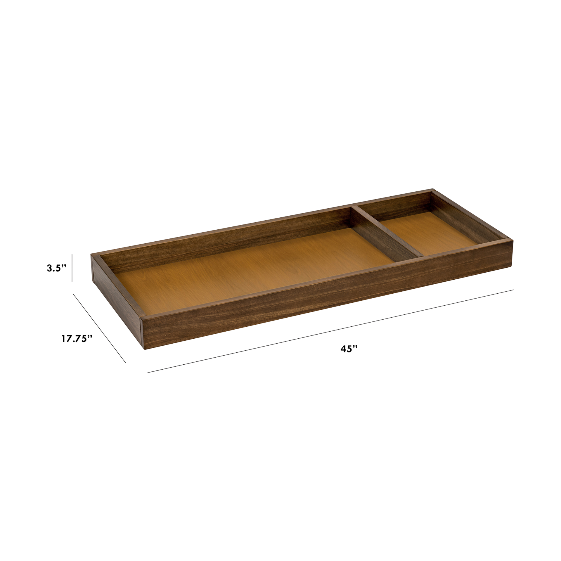 babyletto Universal Wide Removable Changing Tray - Natural Walnut.