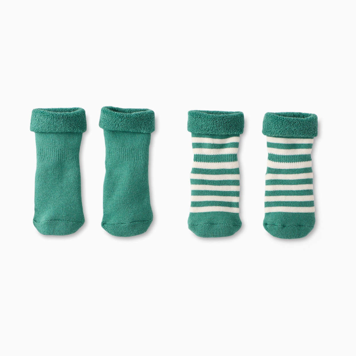 Hanna Andersson 2-Pack Baby Socks - Soft Sage, 0-6 Months.