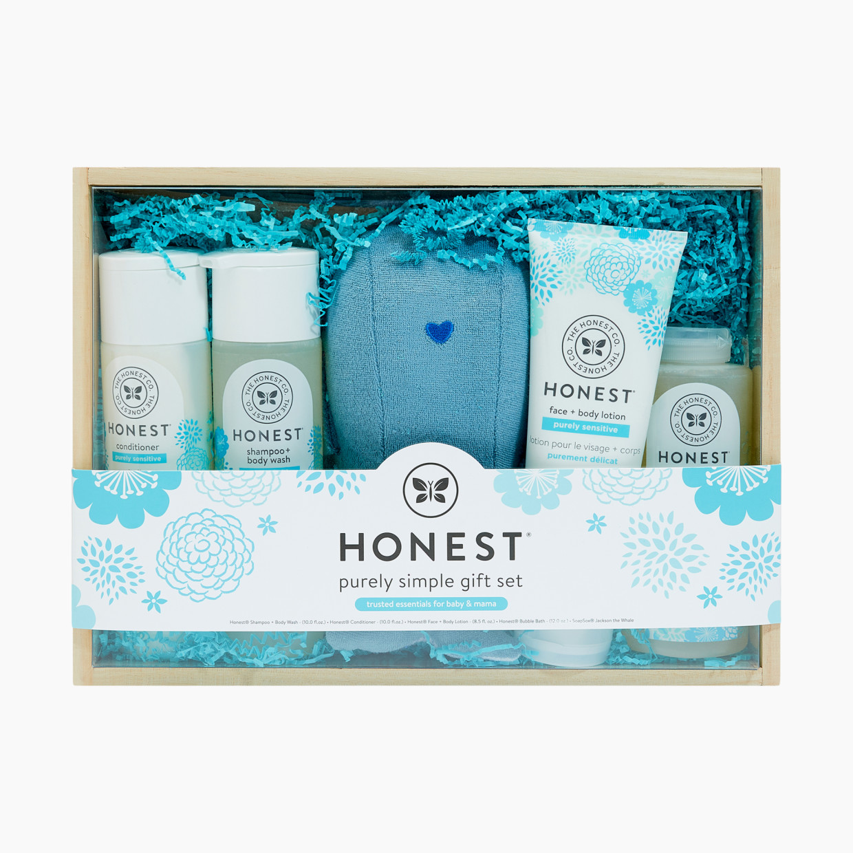 The Honest Company Bathtime Gift Set - Fragrance Free -Whale Or Stingray.