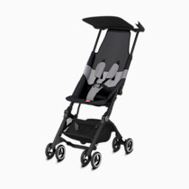 gb Pockit Air All Terrain Ultra Compact Lightweight Travel Stroller with Breathable Fabric in Velvet Black
